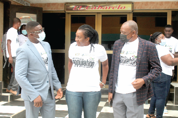 • Mr Niyi Ojuolape (left), Country Representative, UNFPA Ghana, Dr Leticia Appiah, Executive Director (middle), National Population Council, and Dr Rashid Pelpuo, Chairman of the Parliamentary Caucus on Population and Development, interacting after the event. • Mr Niyi Ojuolape (left), Country Representative, UNFPA Ghana, Dr Leticia Appiah, Executive Director (middle), National Population Council, and Dr Rashid Pelpuo, Chairman of the Parliamentary Caucus on Population and Development, interacting after the event.