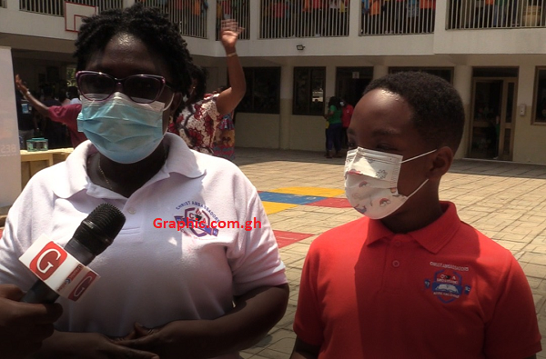 Oswald with Mrs Appiah Oswald with Mrs Appiah
