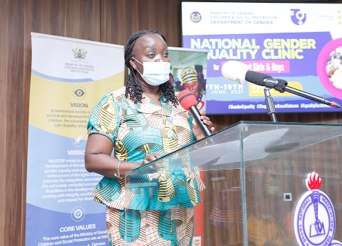 Mrs Faustina Acheampong, Director of Gender, Ministry of Gender, Children & Social Protection delivering the welcome address. Picture: NII MARTEY M. BOTCHWAY Mrs Faustina Acheampong, Director of Gender, Ministry of Gender, Children & Social Protection delivering the welcome address. Picture: NII MARTEY M. BOTCHWAY