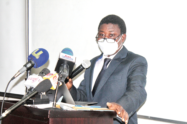 Prof. Justice Nyigmah Bawole (left), Dean, University of Ghana Business School (UGBS), addressing the participants. Picture: Maxwell Ocloo Prof. Justice Nyigmah Bawole (left), Dean, University of Ghana Business School (UGBS), addressing the participants. Picture: Maxwell Ocloo