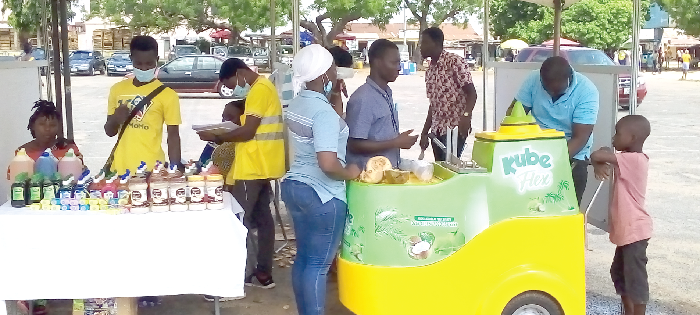Some exhibitors at the fair