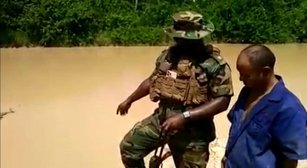 An officer of the Ghana Armed Forces making a passionate appeal for the extension of the operating caveat of Operation Halt to cover the seizure and destruction of all gold mining equipment within two kilometres radius of rivers instead of 100 metres. An officer of the Ghana Armed Forces making a passionate appeal for the extension of the operating caveat of Operation Halt to cover the seizure and destruction of all gold mining equipment within two kilometres radius of rivers instead of 100 metres.