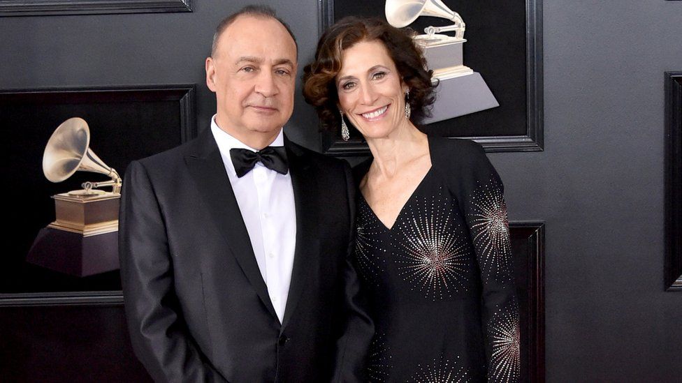 Sir Leonard Blavatnik and wife Emily Appelson at the Grammy Awards in 2018. Sir Leonard Blavatnik and wife Emily Appelson at the Grammy Awards in 2018.
