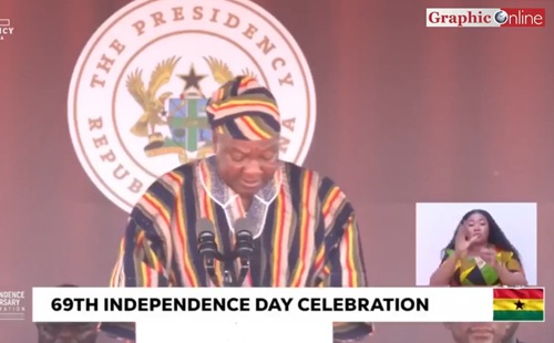 President Mahama calls for unity, discipline as Ghana marks 69th Independence Anniversary