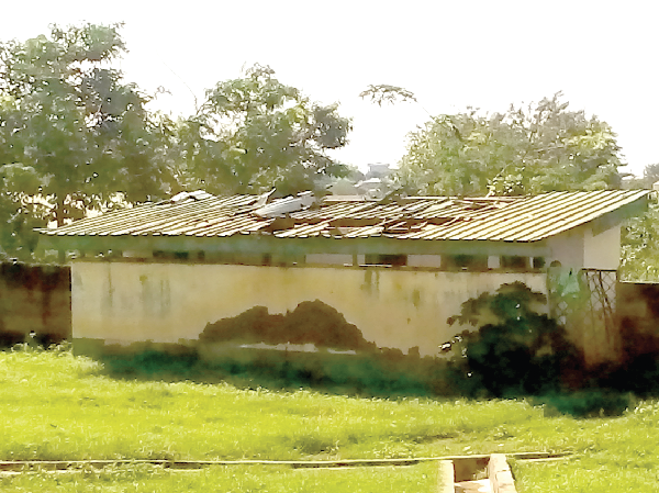 The female KVIP toilet, which serves over 2,300 female students The female KVIP toilet, which serves over 2,300 female students