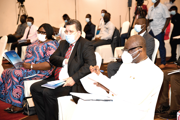 Mr Ken Ofori-Atta (right), Minister of Finance, with Mr Pierre Laporte (middle), World Bank Country Director, at the launch of the Ghana Country Economic Memorandum. Picture: EBOW HANSON Mr Ken Ofori-Atta (right), Minister of Finance, with Mr Pierre Laporte (middle), World Bank Country Director, at the launch of the Ghana Country Economic Memorandum. Picture: EBOW HANSON
