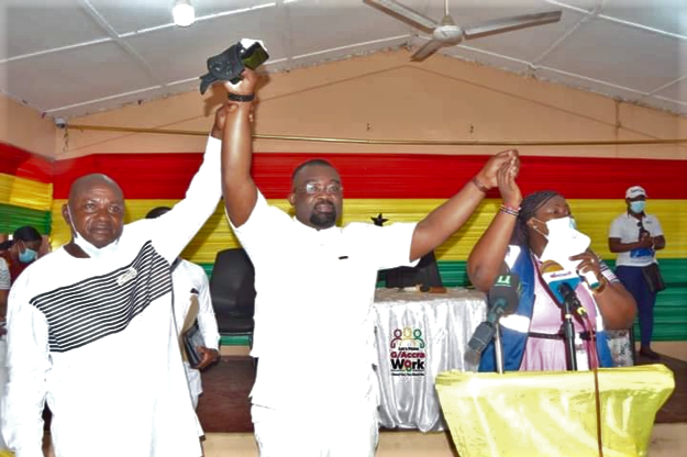 From right to left: Mrs Mercy Quansah Ogoh, the Municipal Co-ordinating Director; Mr Patrick Kwesi Brako Kumor, the MCE, and Mr Oduro Ampaw, the Presiding Member, all of the Weija-Gbawe Municipal Assembly From right to left: Mrs Mercy Quansah Ogoh, the Municipal Co-ordinating Director; Mr Patrick Kwesi Brako Kumor, the MCE, and Mr Oduro Ampaw, the Presiding Member, all of the Weija-Gbawe Municipal Assembly