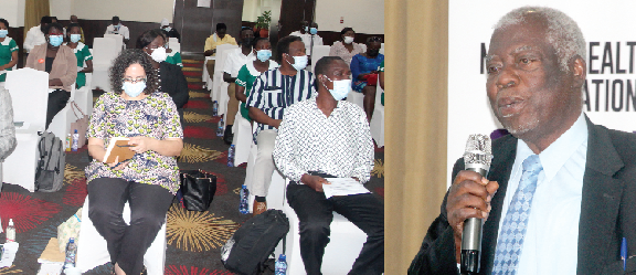 Prof. Joseph Bediako Asare (right), Former Chairman of the Mental Health Board, giving his remarks. Picture: ESTHER ADJEI Prof. Joseph Bediako Asare (right), Former Chairman of the Mental Health Board, giving his remarks. Picture: ESTHER ADJEI