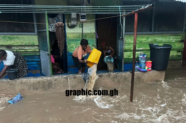 14 children rescued as floodwaters wreak havoc in Tema Manhean