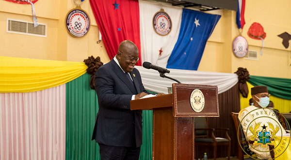  President Akufo-Addo addressing the ECOWAS Parliament in Winneba. 