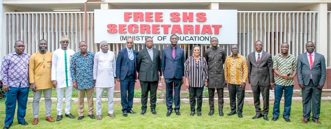 Dr. Yaw Osei Adutwum (7th from right) with members of the Board