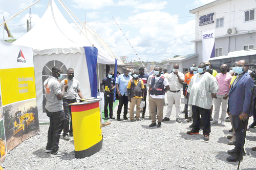  SMT Ghana Aftersales team introduces guests to genuine Volvo and SDLG parts