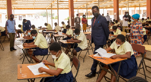 Dr. Yaw Osei Adutwum and some officials inspecting the ongoing WASSCE at the Kwabenya SHS Dr. Yaw Osei Adutwum and some officials inspecting the ongoing WASSCE at the Kwabenya SHS
