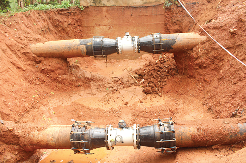 Some pipelines with replaced valves Some pipelines with replaced valves