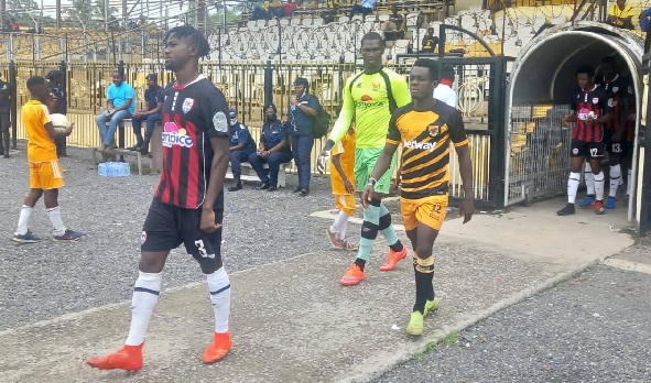 A scene from the Ashantigold and Inter Allies match A scene from the Ashantigold and Inter Allies match