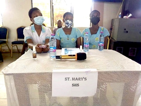 Contestants of the St. Mary’s SHS during the competition 3 SHSs to compete in Renewable Energy Challenge finals