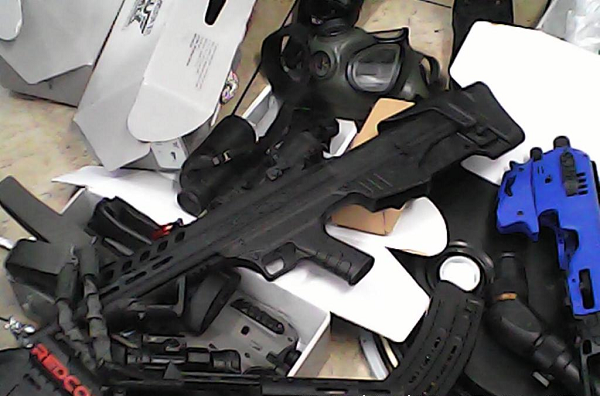 Some of the seized arms and ammunition after the exercise. Picture: DELLA RUSSEL OCLOO Some of the seized arms and ammunition after the exercise. Picture: DELLA RUSSEL OCLOO