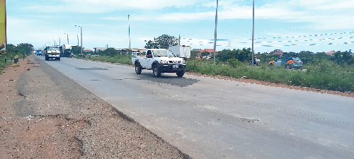 A section of the patched road where drivers previously struggled to manouvre A section of the patched road where drivers previously struggled to manouvre
