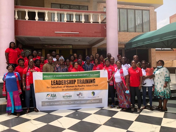 Participants in the training Women in poultry value chain undergo leadership training