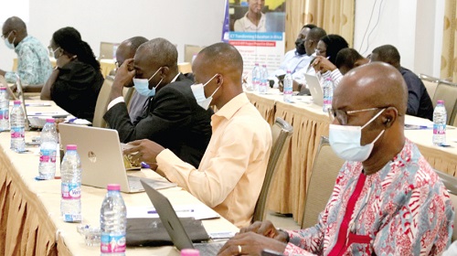 Some representatives of the various agencies at the review workshop. Picture: DELLA RUSSEL OCLOO Some representatives of the various agencies at the review workshop. Picture: DELLA RUSSEL OCLOO