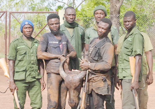 The poachers with the rangers who effected the arrest The poachers with the rangers who effected the arrest