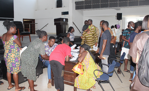 Some parents going through the placement process at the GNAT Hall. Picture: ERNEST KODZI Some parents going through the placement process at the GNAT Hall. Picture: ERNEST KODZI