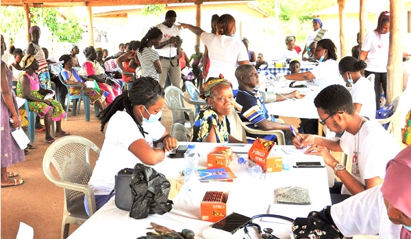The malaria screening at Ve-Deme The malaria screening at Ve-Deme