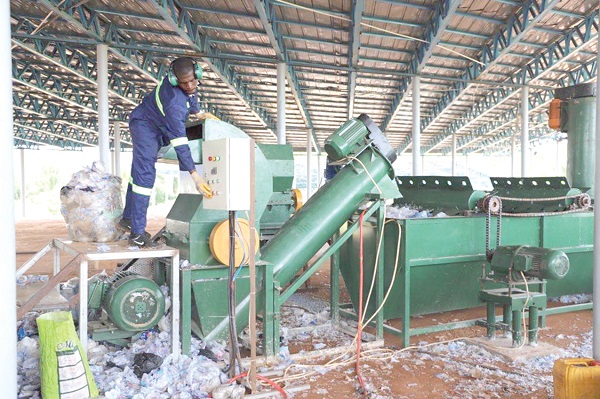 A worker accessing the newly installed waste-to-energy power plant at Gyankobaa. Picture: EMMANUEL BAAH A worker accessing the newly installed waste-to-energy power plant at Gyankobaa. Picture: EMMANUEL BAAH