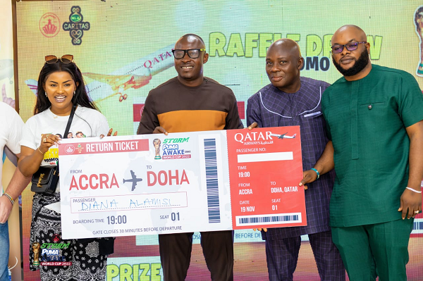 Diana Alamisi wins Kasapreko "Storm Puma Awake" World Cup raffle