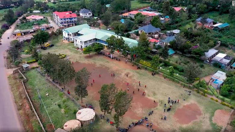 Mutunkei and his team play a football match at a school This teenager in Kenya is hoping to catch FIFA's attention -- but not for his football skills
