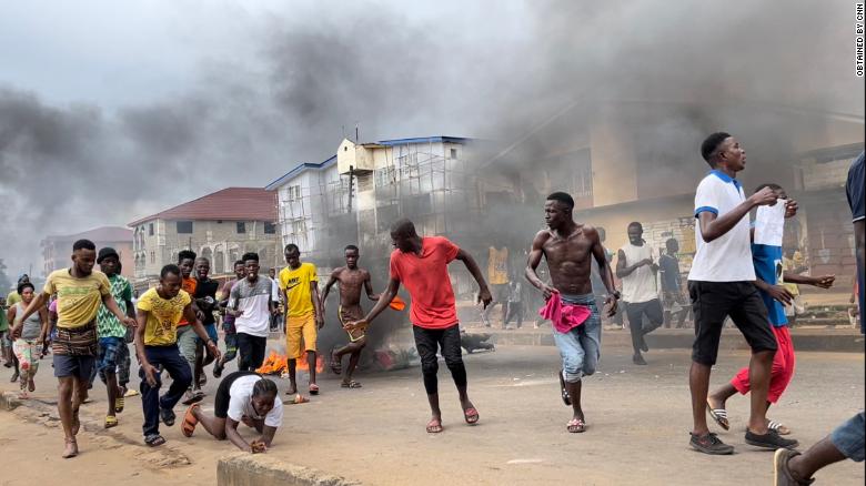 Unrest in Freetown, Sierra Leone. Unrest in Freetown, Sierra Leone.