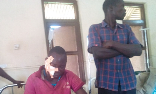 Martin Onyait is seen under treatment at Soroti Regional Referral Hospital on November 29, 2023. PHOTO/GEORGE MURON Martin Onyait is seen under treatment at Soroti Regional Referral Hospital on November 29, 2023. PHOTO/GEORGE MURON