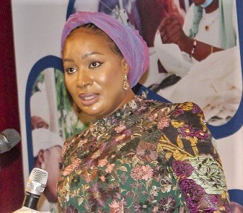 Samira Bawumiah, wife of the Vice President, delivering her keynote address at the ceremony. Picture: ERNEST KODZI Samira Bawumiah, wife of the Vice President, delivering her keynote address at the ceremony. Picture: ERNEST KODZI