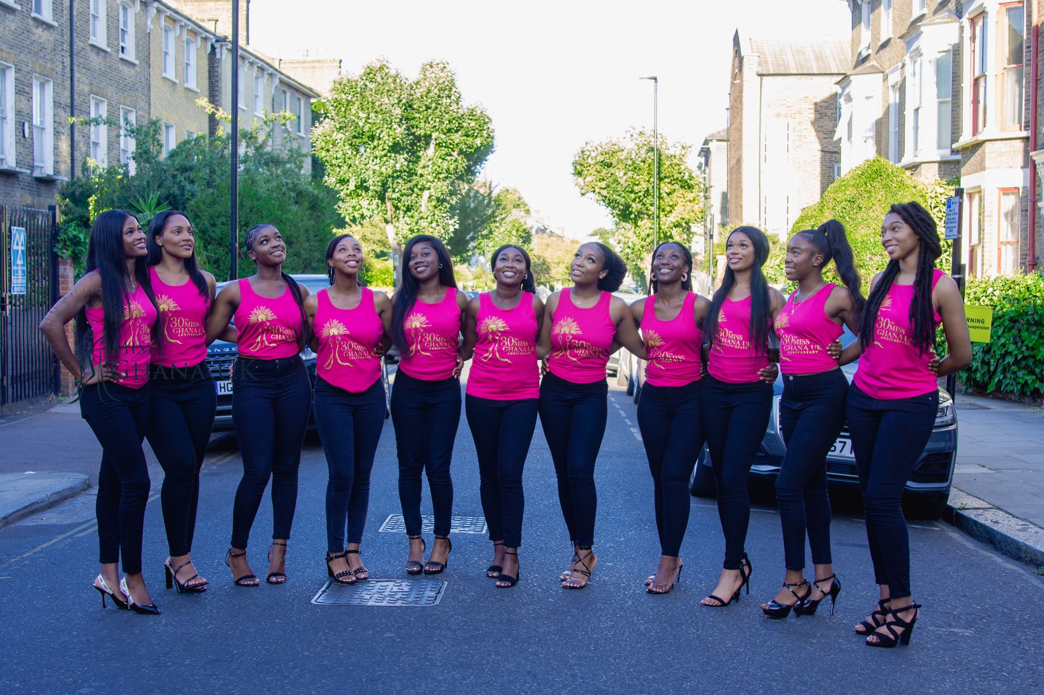 The eleven contestants 11 contestants for Miss Ghana UK