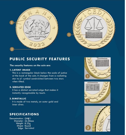 Bank of Ghana upgrades one Ghana cedi coin Bank of Ghana upgrades one Ghana cedi coin