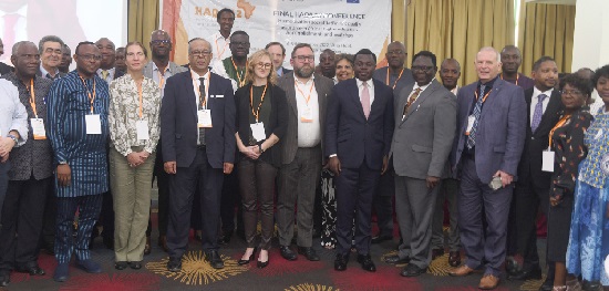 Rev. John Ntim Fordjour (arrowed) with members of the Association of African Universities