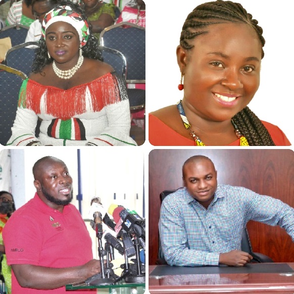 Dr Hanna Bisiw — Incumbent NDC Women’s Organiser, Margaret Ansei — NDC Women’s Organiser aspirant, George Opare Addo — Incumbent NDC Youth Organiser, Yaw Brogya Genfi — NDC Youth Organiser hopeful Dr Hanna Bisiw — Incumbent NDC Women’s Organiser, Margaret Ansei — NDC Women’s Organiser aspirant, George Opare Addo — Incumbent NDC Youth Organiser, Yaw Brogya Genfi — NDC Youth Organiser hopeful