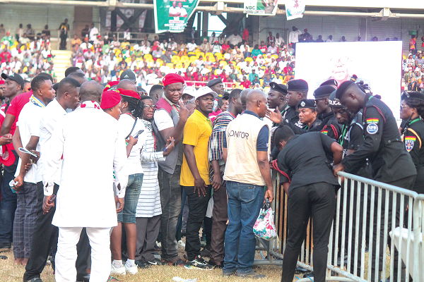 Some policemen ensuring law and order at the congress. Picture: MAXWELL OCLOO Some policemen ensuring law and order at the congress. Picture: MAXWELL OCLOO