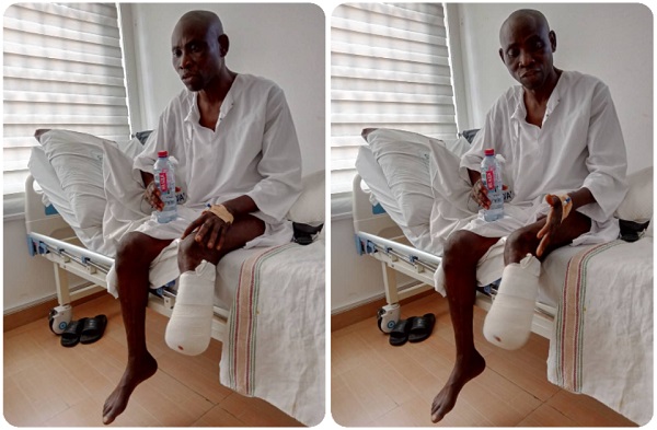 Alhaji Ahmed Bandoh alias Bahmed on his hospital bed Alhaji Ahmed Bandoh alias Bahmed on his hospital bed
