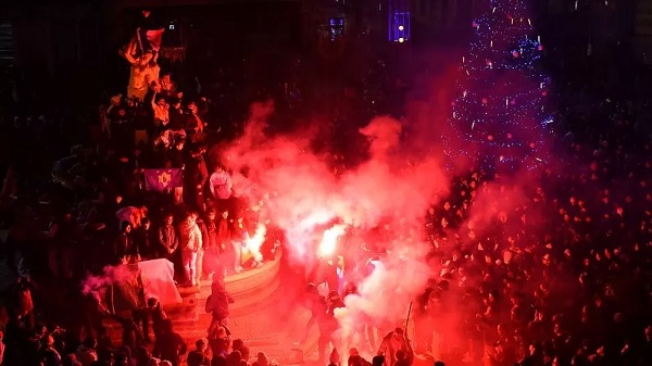 The boy was run over as France fans celebrated in the centre of Montpellier (file picture) The boy was run over as France fans celebrated in the centre of Montpellier (file picture)