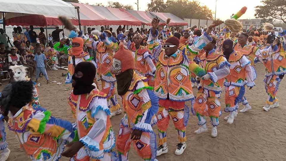 The masqueraders performing some dance moves at the event. Pix by BENJAMIN XORNAM GLOVER Ashaiman hosts ‘Kaakamotobi’ festival