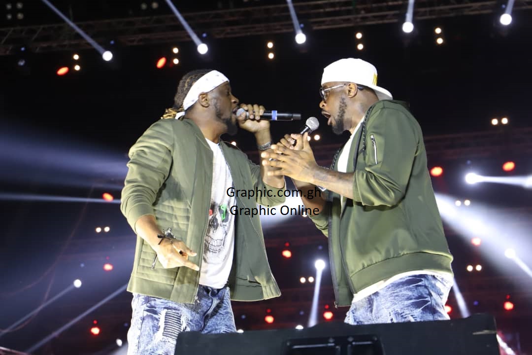 P-Square apologises to fans for breakup at Afronation concert in Accra. PICTURES BY SAMUEL TEI ADANO P-Square apologises to fans for breakup at Afronation concert in Accra