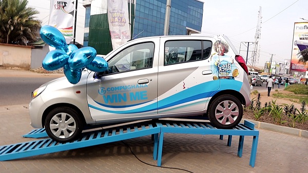 Customer wins Suzuki Alto in CompuGhana Shop.Save.Win a Car promo