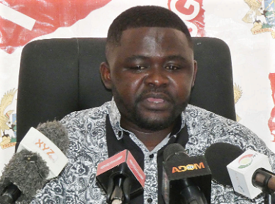 Mr Emmanuel Boakye Yiadom, the President of the National Union of Ghana Students, addressing the press. Picture: ELVIS NII NOI DOWUONA Mr Emmanuel Boakye Yiadom, the President of the National Union of Ghana Students, addressing the press. Picture: ELVIS NII NOI DOWUONA