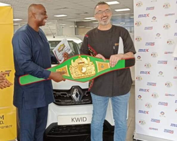 CEO of Renault Ghana, Mr Jihad Hijazi and President of Ghana Boxing Authority, Mr Abraham Kotei Neequaye CEO of Renault Ghana, Mr Jihad Hijazi and President of Ghana Boxing Authority, Mr Abraham Kotei Neequaye