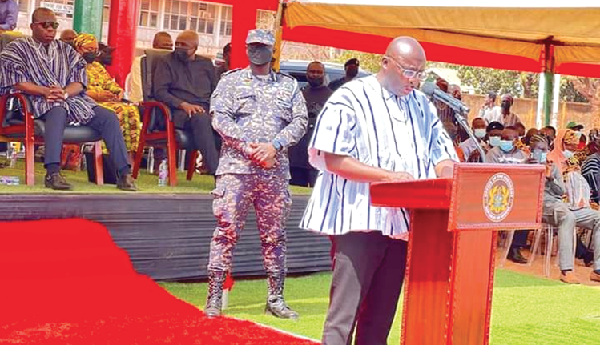 Dr Bawumia (left) speaking at the launch of the project in Tamale Dr Bawumia (left) speaking at the launch of the project in Tamale