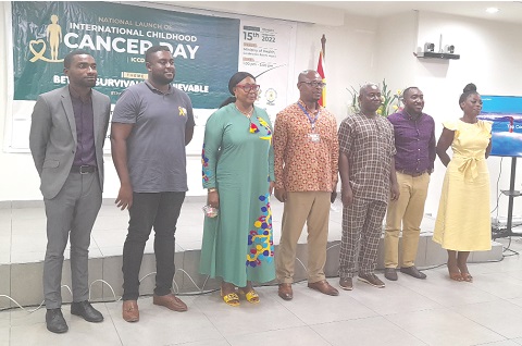 Ms Tina Mensah with some of the partners at the launch of this year’s International Childhood Cancer Day Ms Tina Mensah with some of the partners at the launch of this year’s International Childhood Cancer Day
