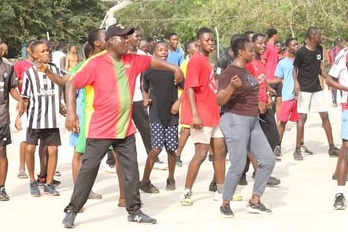 some of the members undergoing aerobics some of the members undergoing aerobics