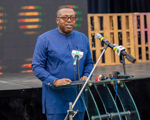 Dr Ben Asante speaking at the event