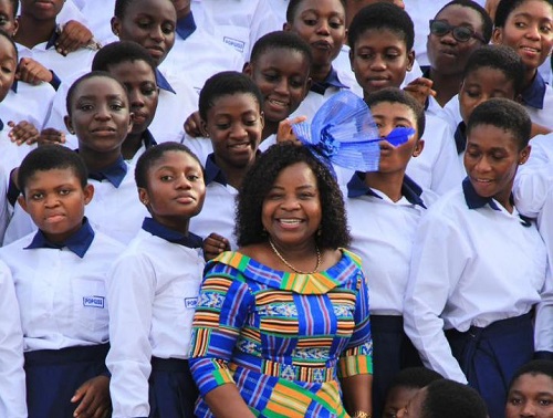 Adellaide Biyaa-Powers with students of Prince of Peace Girls' SHS, Kumasi Adellaide Biyaa-Powers with students of Prince of Peace Girls' SHS, Kumasi